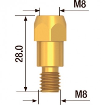 Адаптер контактного наконечника FUBAG M8*28 мм (5 шт.)