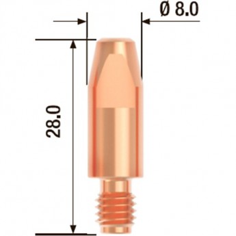 Контактный наконечник FUBAG M6х28 мм ECU D=0.6 мм Контактный наконечник FUBAG M6х28 мм ECU D=0.6 мм